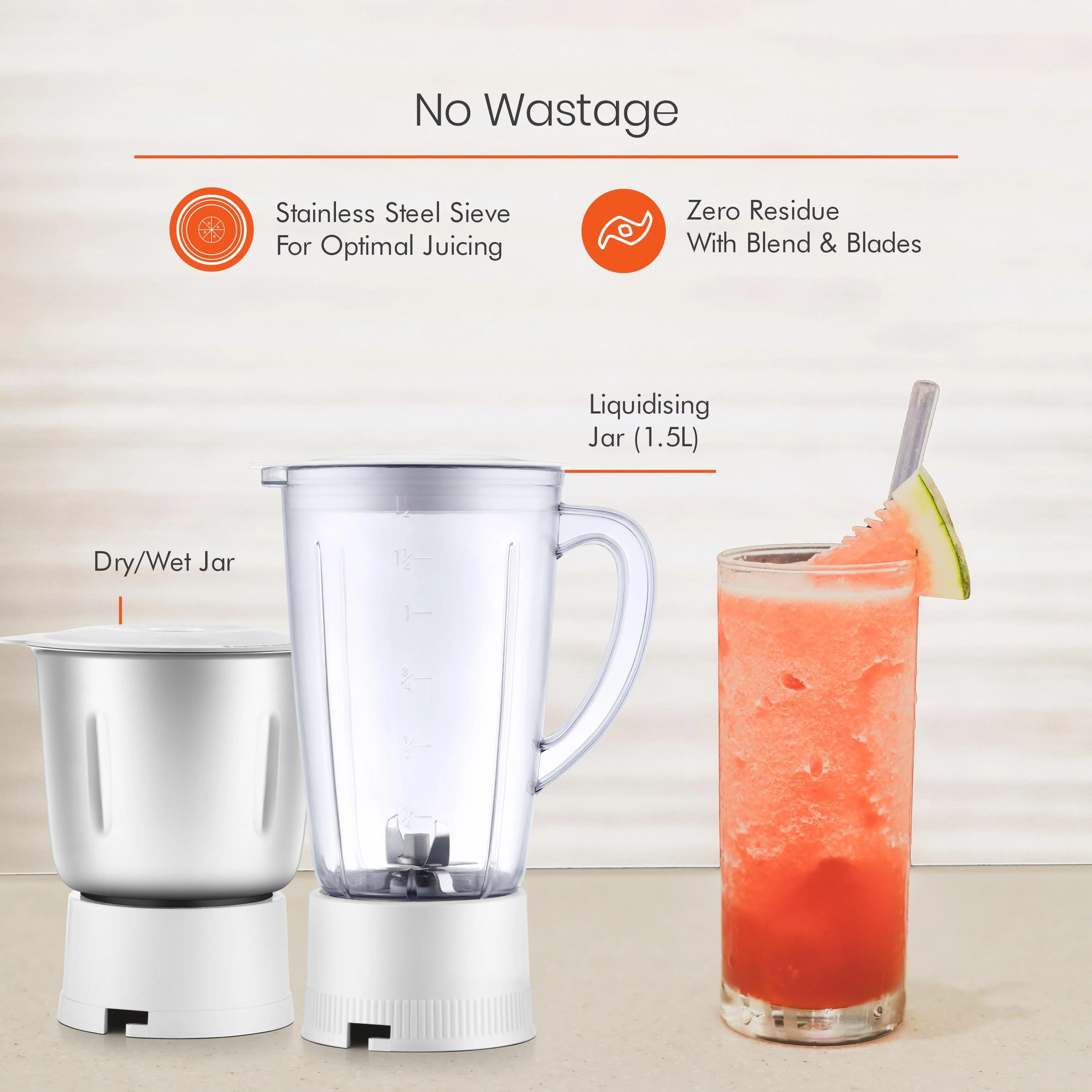 Aisha 2 Jar Juicer Mixer Grinder - Image 3