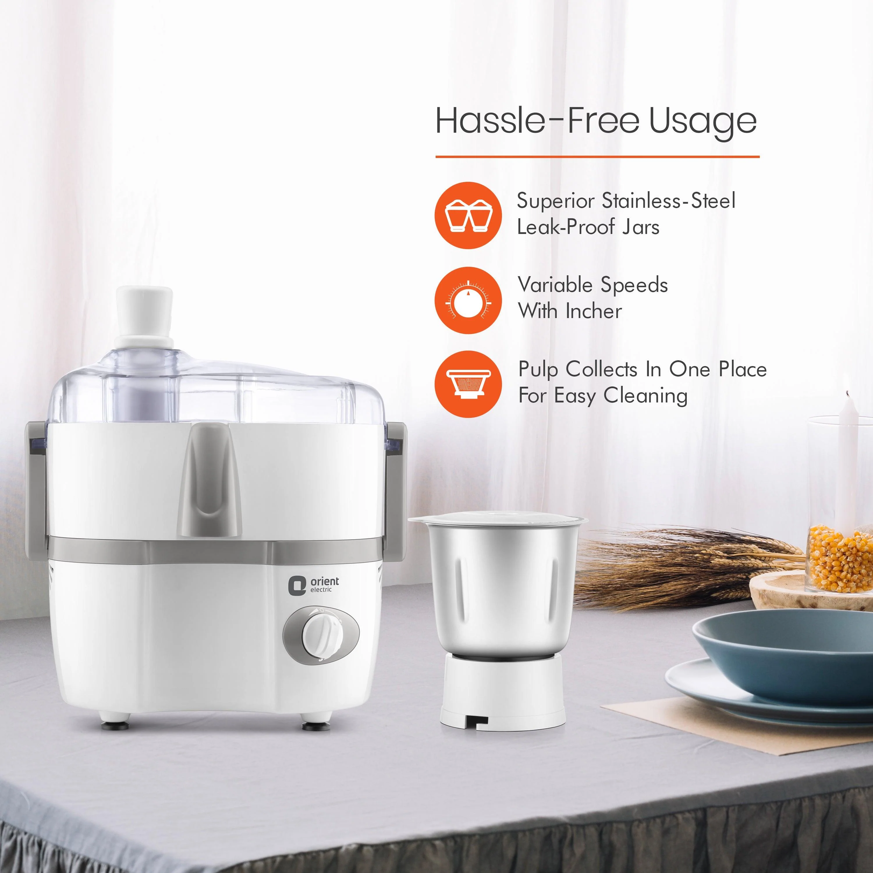 Aisha 2 Jar Juicer Mixer Grinder - Image 4