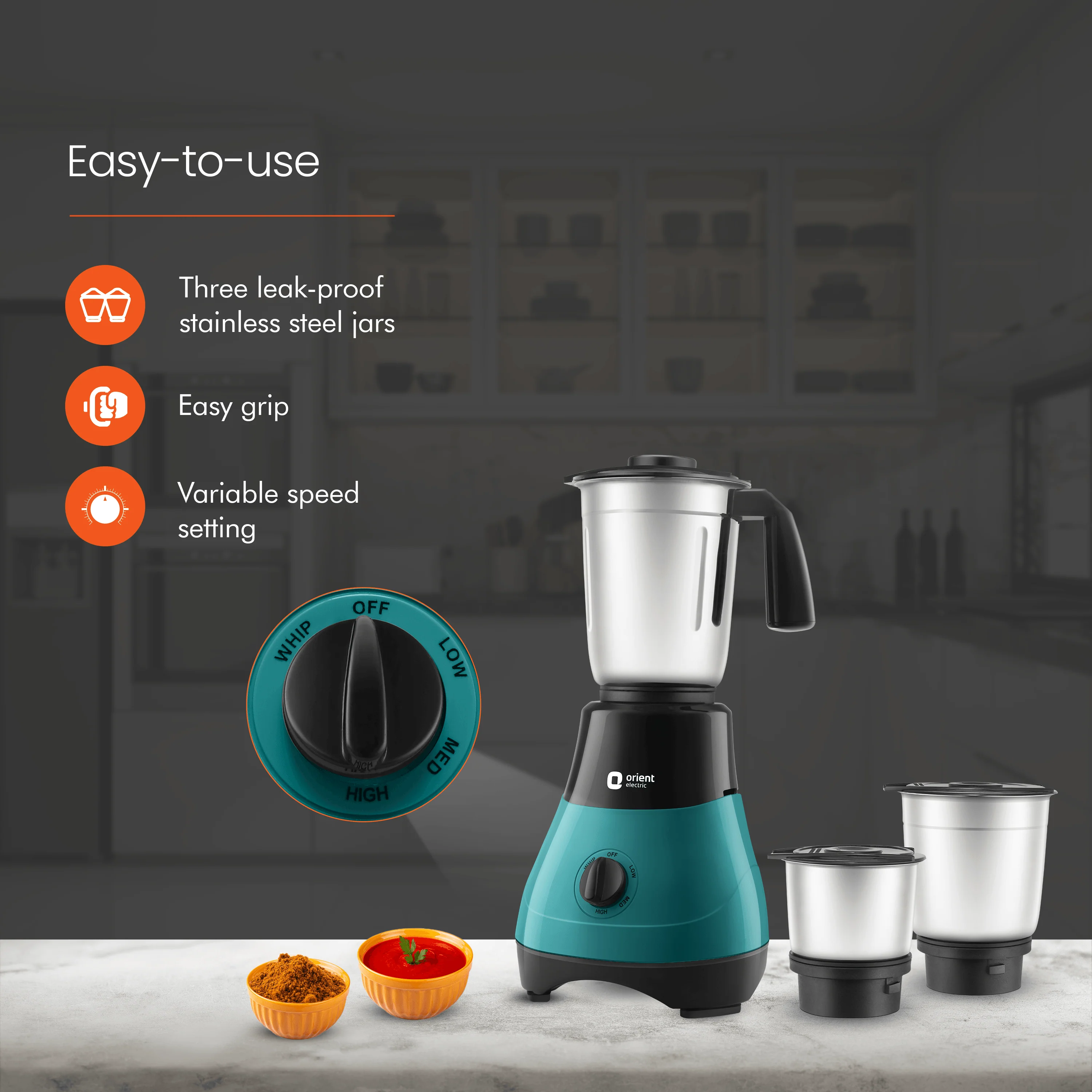Fine Blend 3 Jar Mixer Grinder - Image 4
